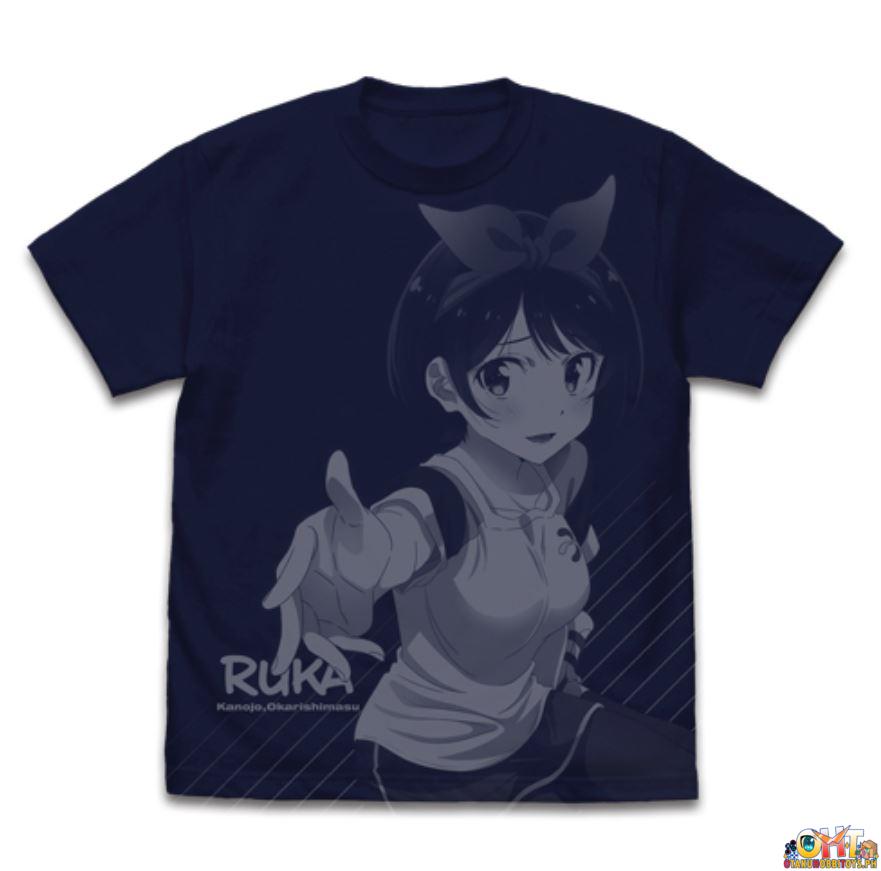 COSPA Rent-A-Girlfriend Ruka Sarashina All Print T-shirt Navy