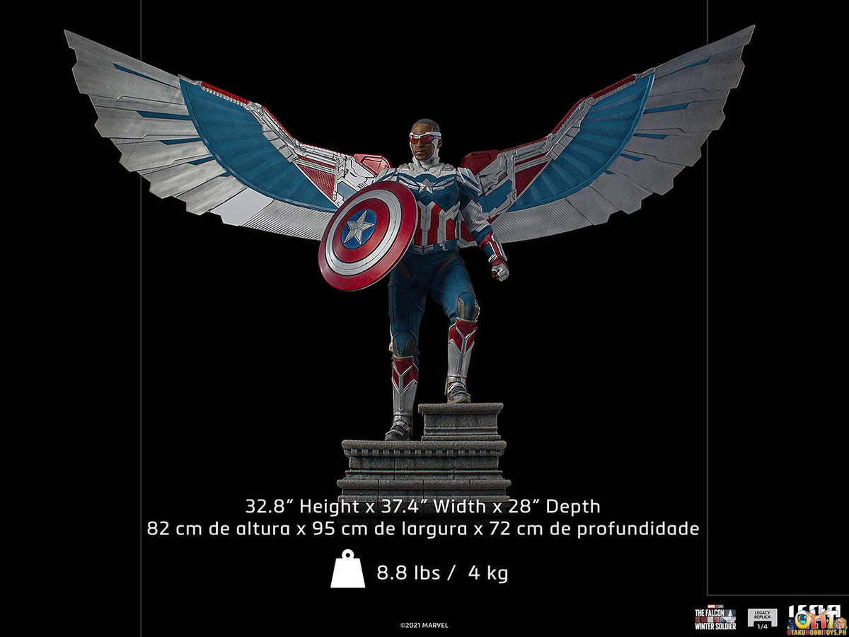 Iron Studios Falcon and the Winter Soldier 1/4 Captain America Sam Wilson (Open Wings Version) Legacy Replica