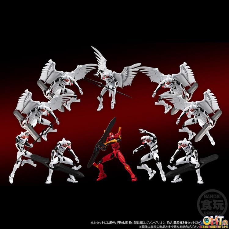 Bandai EVA-FRAME-EX: Neon Genesis Evangelion EVA MASS PRODUCTION MODEL 3 Pieces Set W/O Gum