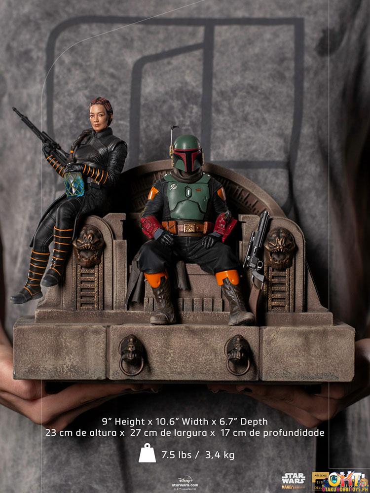 Iron Studios 1/10 Boba Fett and Fennec Shand on Throne Deluxe Art Scale - The Mandalorian