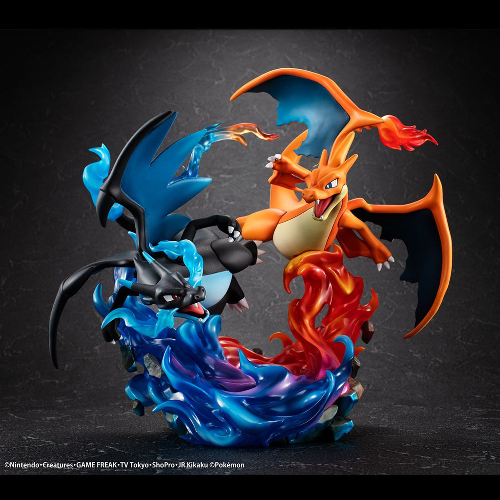 Megahouse G.E.M.EX Series: Pokémon - Mega Charizard X & Mega Charizard Y
