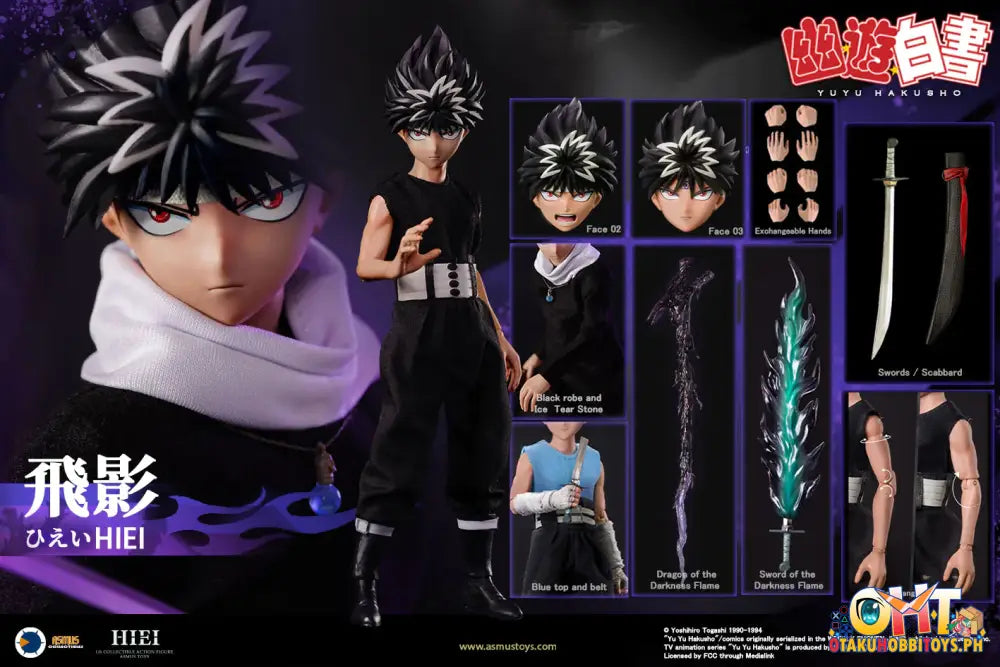 Asmus Toys Yu Hakusho 1/6 Hiei Yuyu001A Articulated Figure