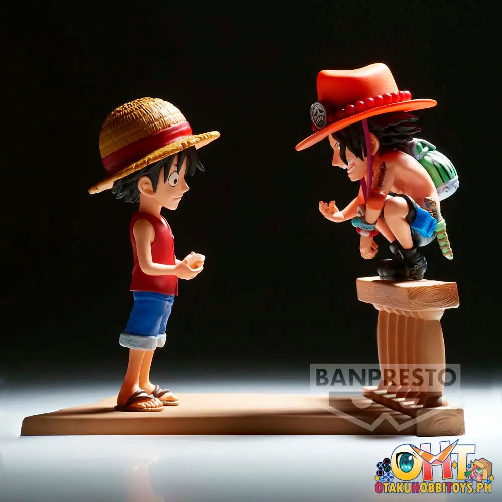 Banpresto One Piece World Collectable Figure Log Stories Monkey.d.luffy & Portgas.d.ace Prize