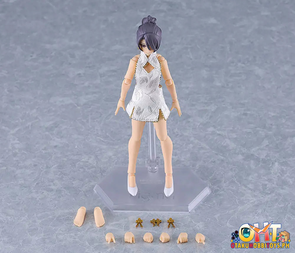 Figma 569B Female Body (Mika) With Mini Skirt Chinese Dress Outfit (White) Styles
