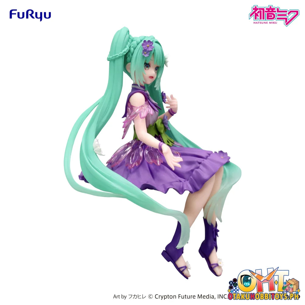 FuRyu Hatsune Miku Noodle Stopper Figure -Flower Fairy Cosmos Purple Color ver.- Prize Figure