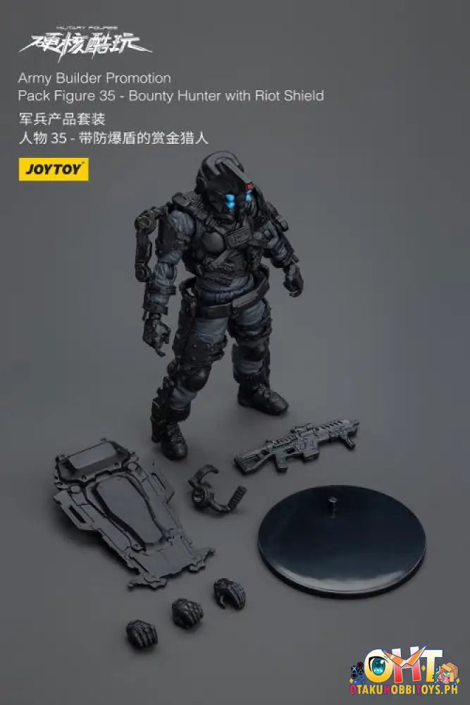 Joytoy 1/18 Army Builder Promotion Pack Figure 35 Bounty Hunter With Riot Shield Jt1545 Articulated