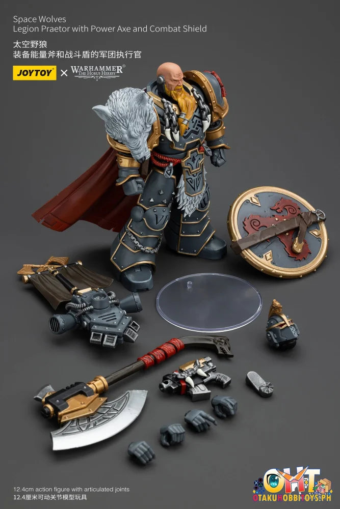 Joytoy 1/18 Space Wolves Legion Praetor With Power Axe And Combat Shield Jt00133 Articulated Figure
