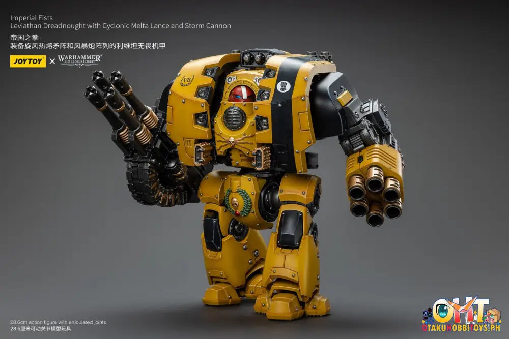 Joytoy Warhammer 40K 1/18 Imperial Fists Leviathan Dreadnought With Cyclonic Melta Lance And Storm