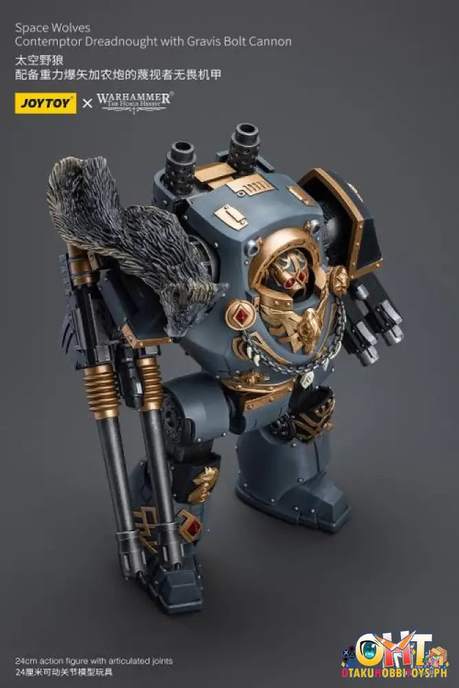 Joytoy Warhammer 40K 1/18 Space Wolves Contemptor Dreadnought With Gravis Bolt Cannon Jt9961