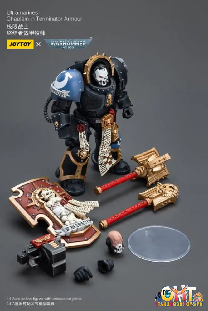 Joytoy Warhammer 40K 1/18 Ultramarines Chaplain In Terminator Armour Jt7080 Articulated Figure