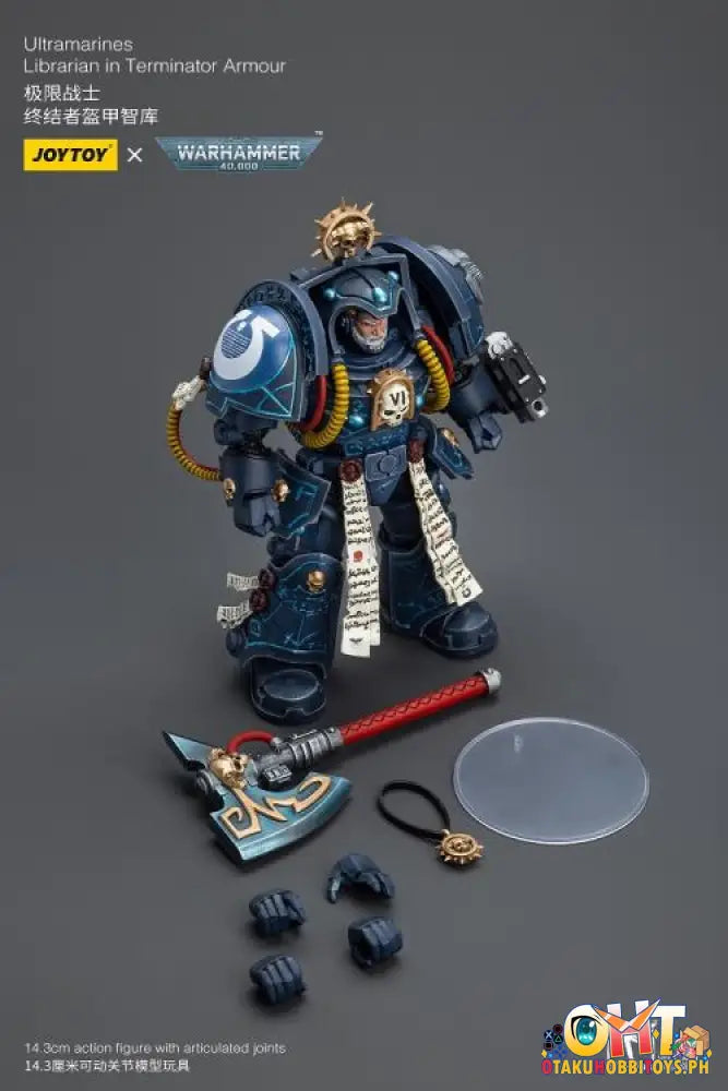 Joytoy Warhammer 40K 1/18 Ultramarines Librarian In Terminator Armour Jt9794 Articulated Figure