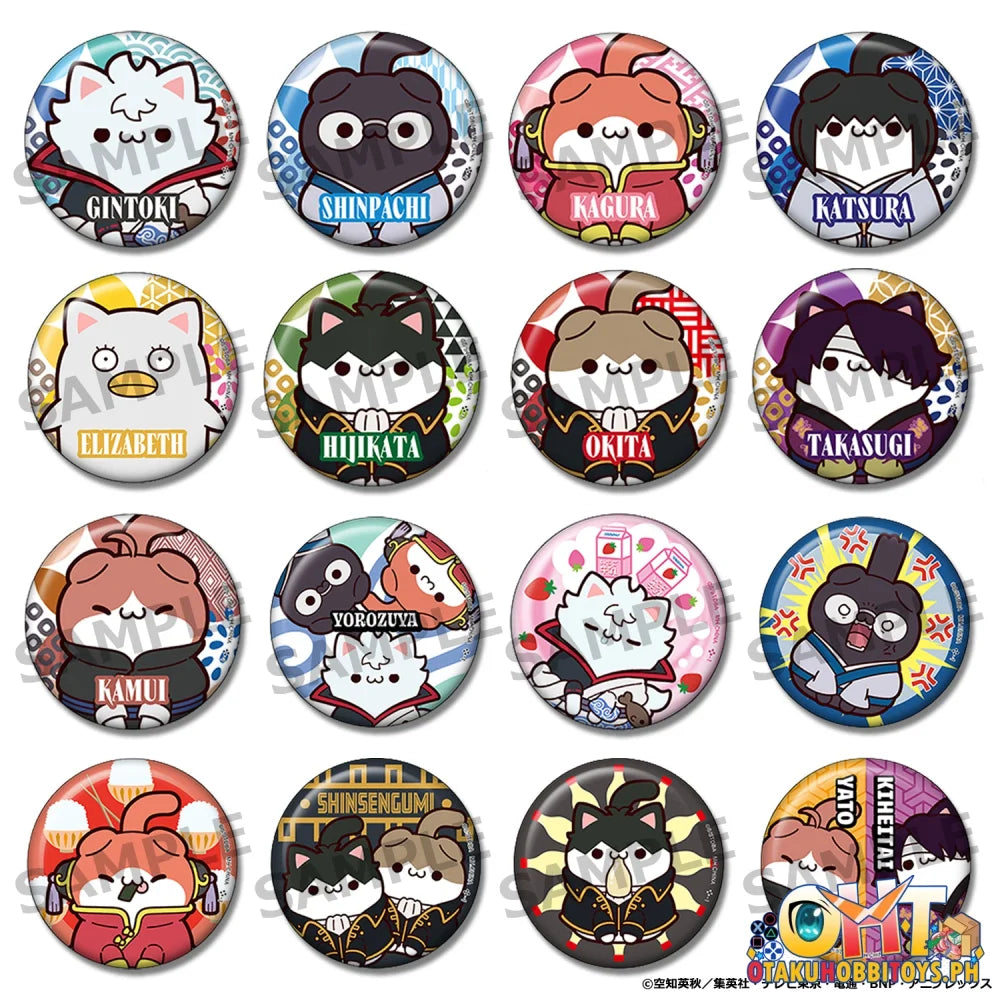 Megahouse BOX OF 16 - MEGA CAT PROJECT Gintama Nyantama! Metal Badge Collection
