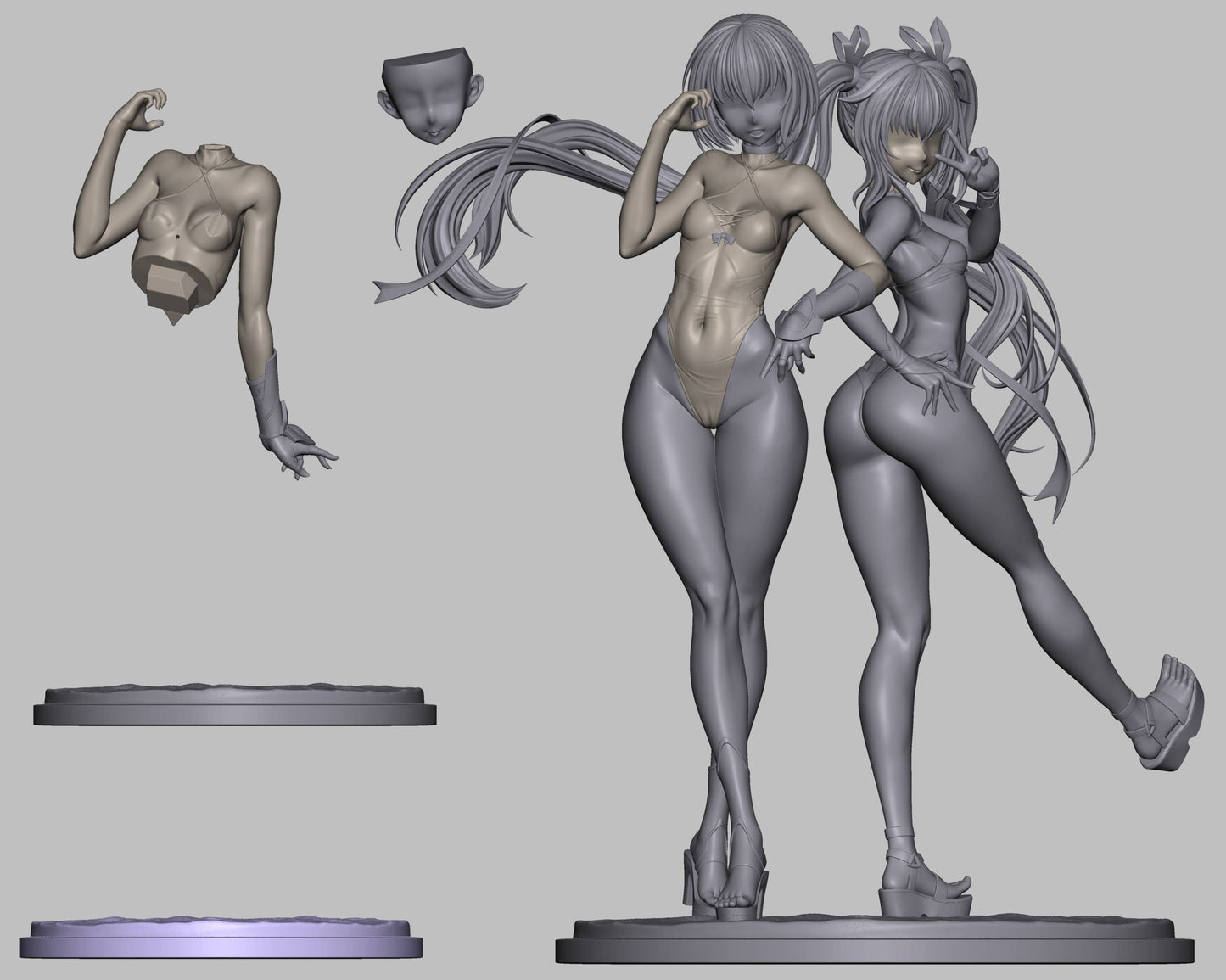 MAGI ARTS 1/6 Taimanin RPG X Swimsuit Adult Yukikaze & Yukikaze Mizuki Set