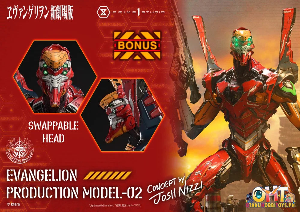 Prime 1 Studio Ultimate Diorama Masterline Evangelion Evangelion Production Model-02 (Concept By Josh Nizzi) DX Bonus