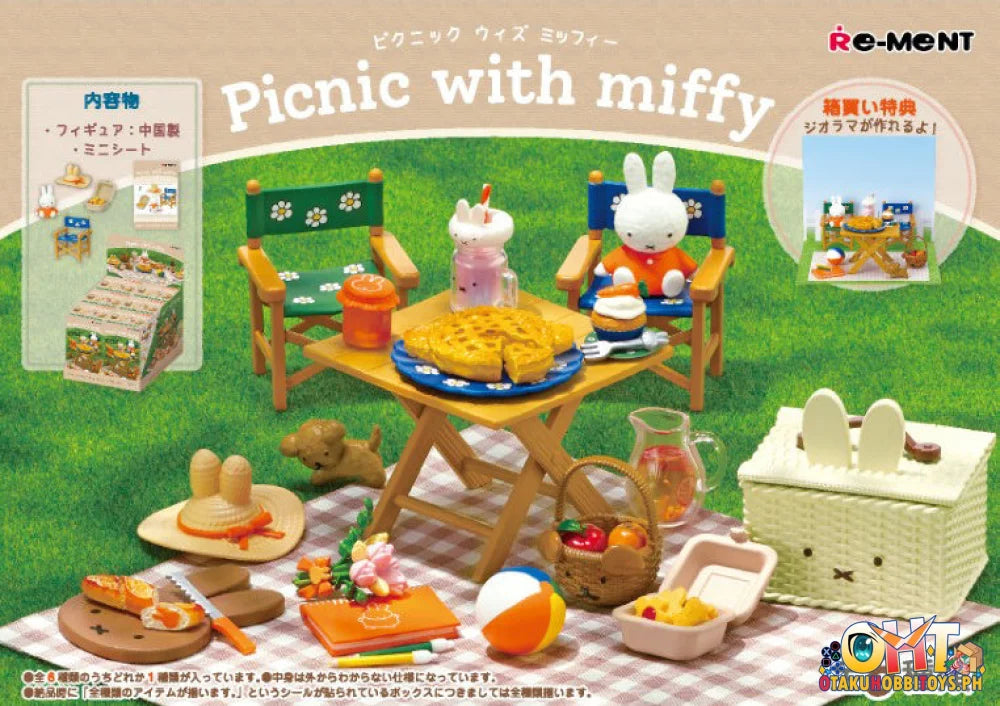 Re-Ment Box Of 6 - Miffy Picnic With Miffy Trading Figure