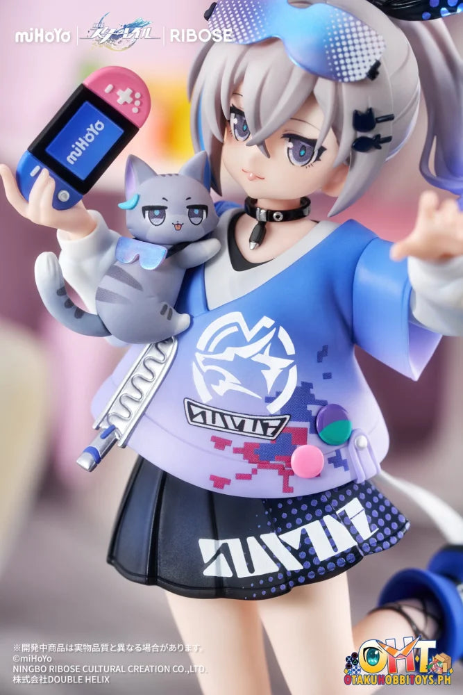 RIBOSE Honkai: Star Rail RISE UP + Chibi Cat Series Figure Silver Wolf Ver. Scale Figure