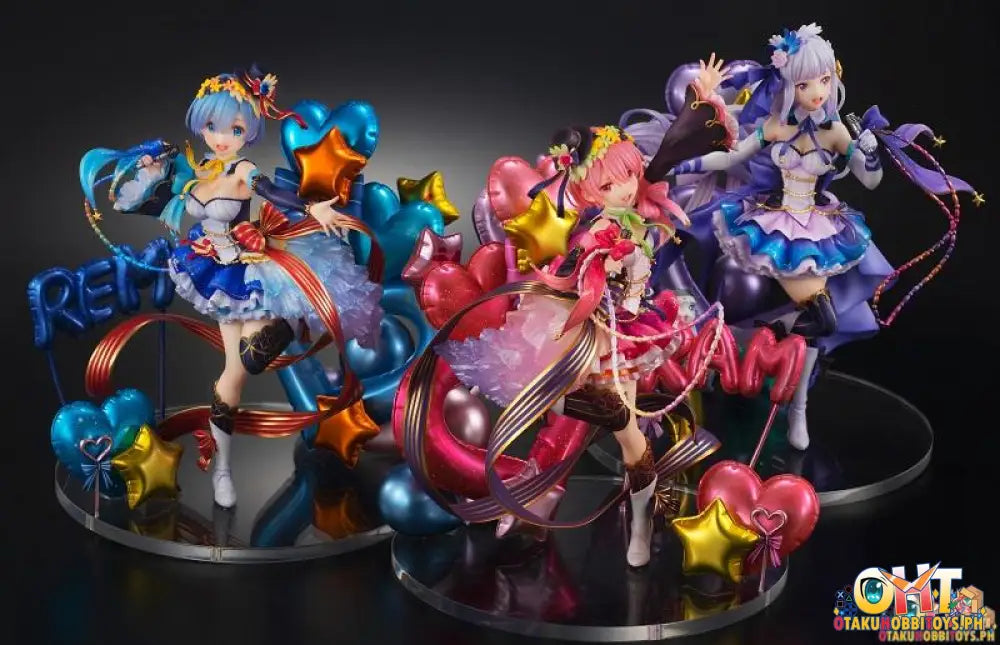Shibuya Scramble 1/7 Emilia Rem And Ram Idol Ver Set