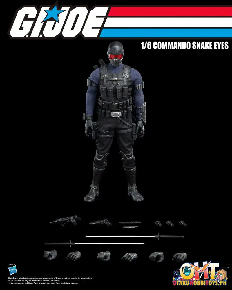 Threezero G.i. Joe Figzero 1/6 Commando Snake Eyes