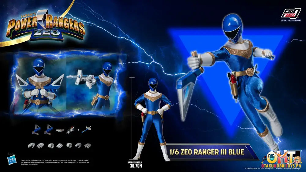 Threezero Power Rangers Zeo Figzero 1/6 Ranger Iii Blue 3Z05850W0