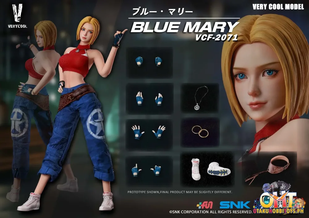 VERYCOOL 1/6 Officially Licensed SNK The King of Fighters XIV Blue Mary Action Figure - Articulated Figure