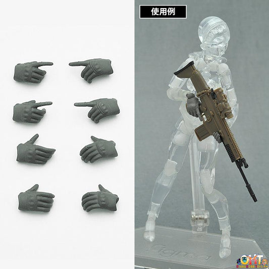 LittleArmory-OP5: figma Tactical Gloves (Mas Grey)