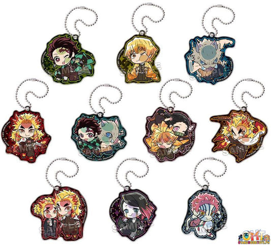 Takara Tomy A.R.T.S Pita! Deforme Demon Slayer: Kimetsu no Yaiba Mugen Train Arc Acrylic Keychain (Box of 10)