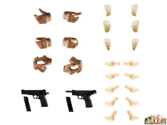 Tomytec 1/12 Little Armory [LAOP14] Tactical Glove Sousai Shojo Teien 2 Hand Gun Set Tan