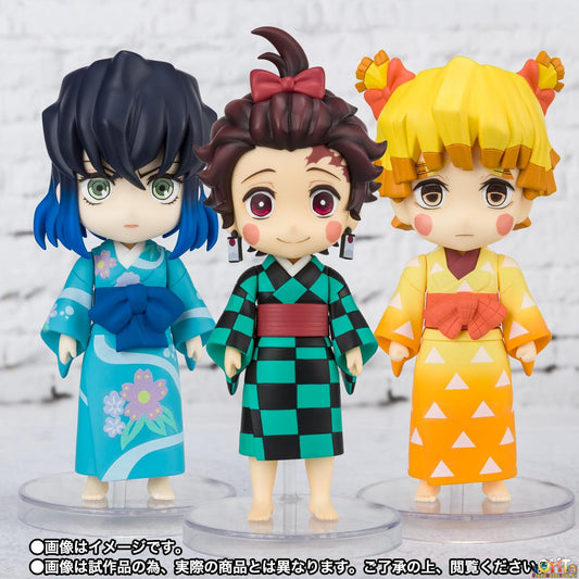 Bandai Demon Slayer: Kimetsu no Yaiba Figuarts Mini Sumiko Zenko Inoko -Entertainment District Arc Set-