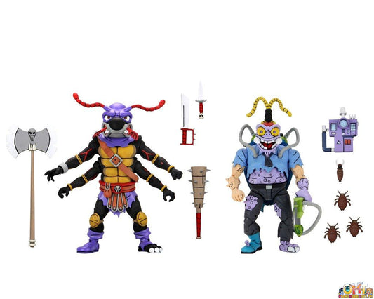 NECA 7” Scale Action Figure Antrax & Scumbug 2 Pack - Teenage Mutant Ninja Turtles (Cartoon)