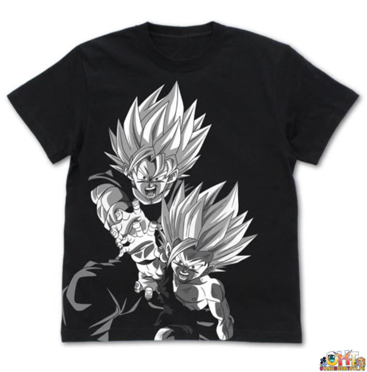 COSPA Dragon Ball Z Father-Son Kamehameha All Print T-shirt BLACK