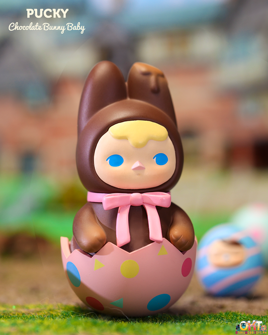 POP MART Pucky Elf Chocolate Bunny Hanging Card