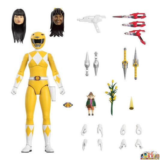 SUPER7 Mighty Morphin Power Rangers ULTIMATES! Wave 1 Yellow Ranger 7-Inch Scale Action Figure