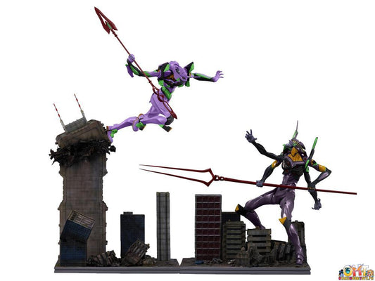Union Creative Scene Scape Diorama [EVANGELION:3.0+1.0 THRICE UPON A TIME] EVA Unit 01 vs EVA Unit 13 Limited Edition