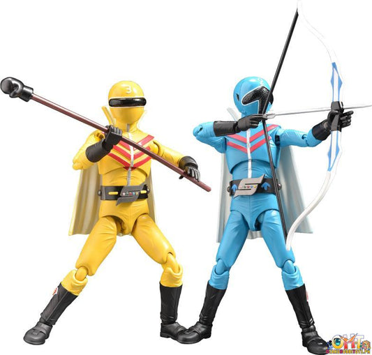 EVOLUTION TOYS Hero Action Figure Aoranger and Kiranger Set - Himitsu Sentai Goranger