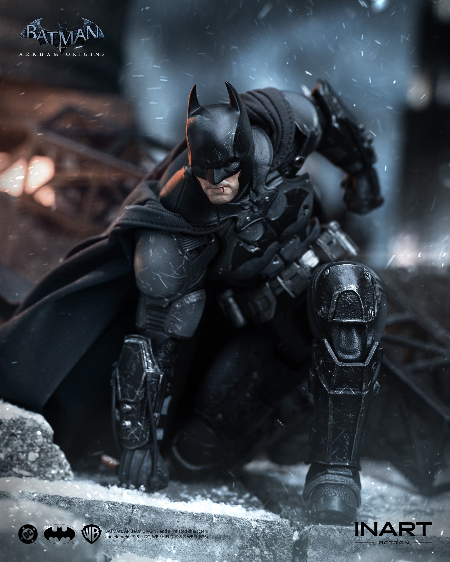 INART Action Batman: Arkham Origins Batman (Battle Damaged Version) Action Figure