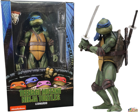 NECA 7” Scale Action Figure 1990 Movie Leonardo (Reproduction 2021)