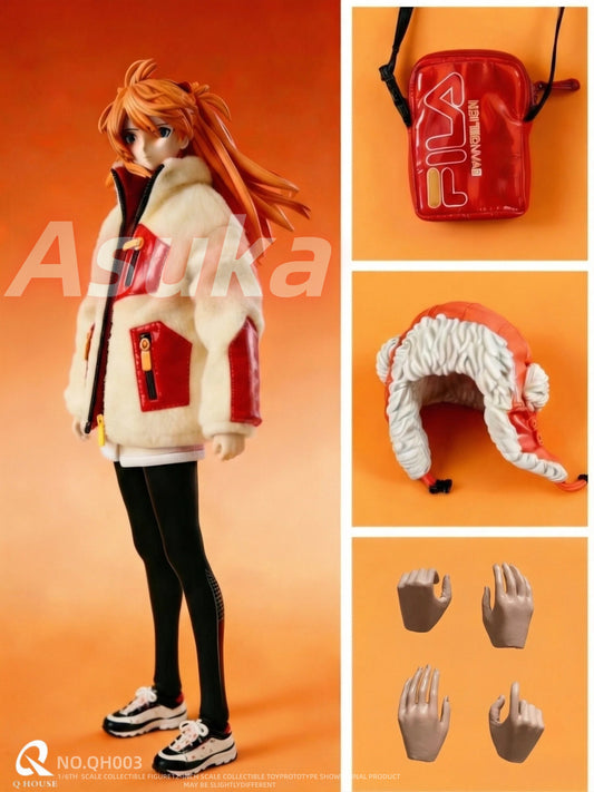 Q HOUSE 1/6 Evangelion Asuka Action Figure QH003