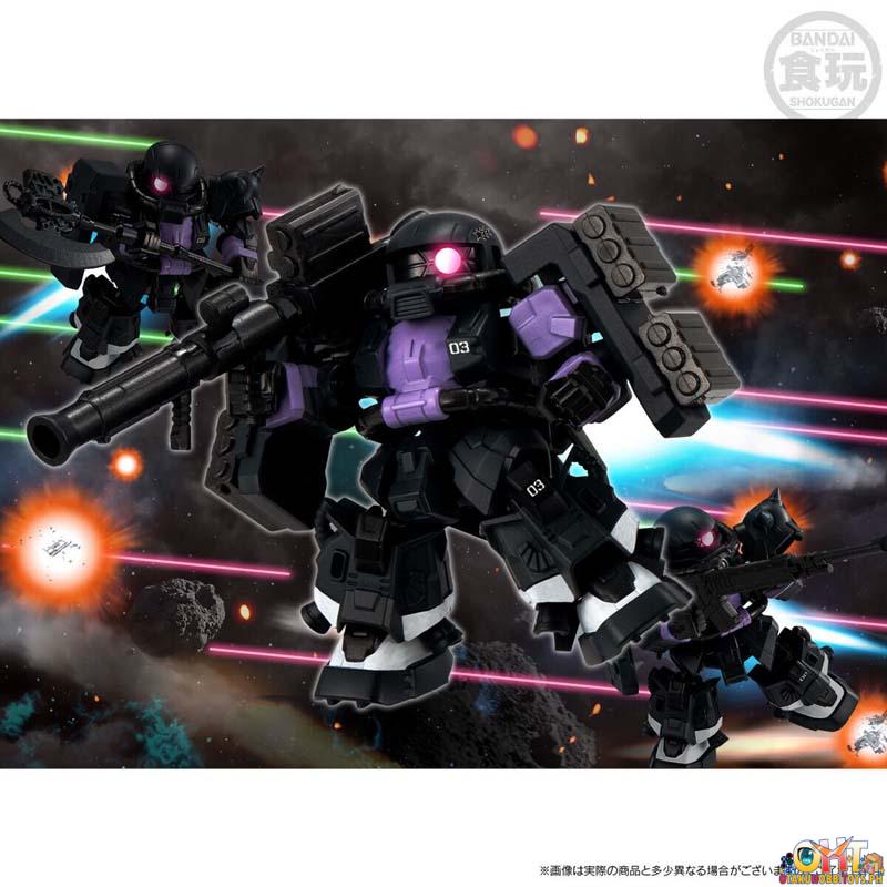 Bandai MOBILITY JOINT GUNDAM BLACK TRI-STARS ZAKU II HIGH MOBILITY TYPE 3 Pieces Set W/o Gum