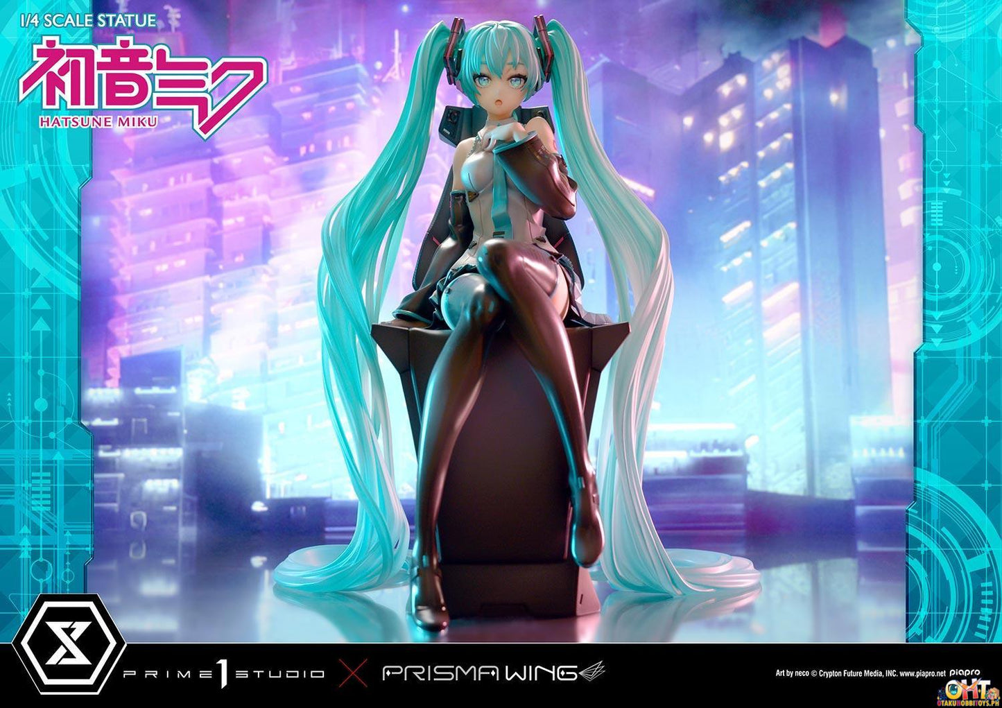 PRISMA WING Piapro Characters 1/4 Hatsune Miku "Art by neco" Scale Statue Bonus Version PWPCL-07S