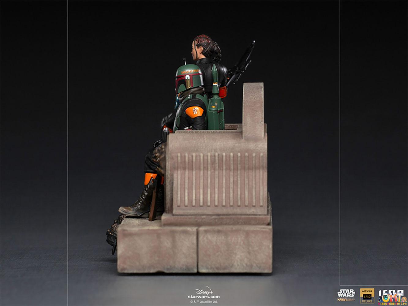 Iron Studios 1/10 Boba Fett and Fennec Shand on Throne Deluxe Art Scale - The Mandalorian