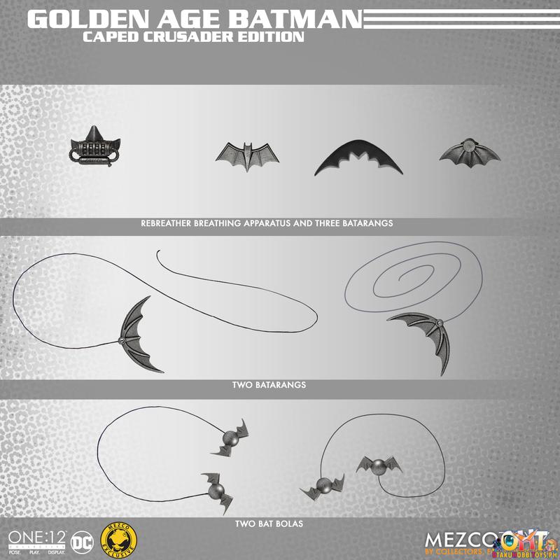 Mezco One:12 Golden Age Batman: Caped Crusader Edition
