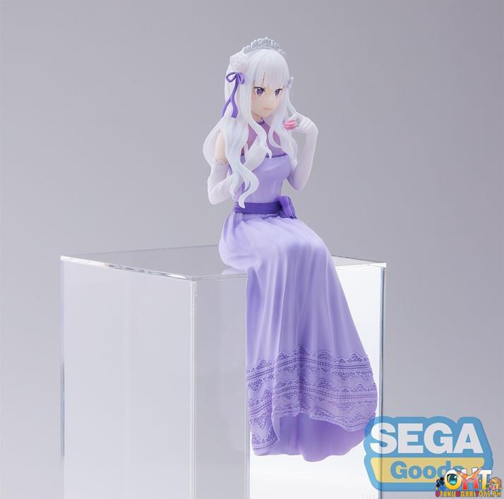 Sega Re:Zero Starting Life in Another World SPM Premium Perching Figure Emilia Dressed Up Party Ver.