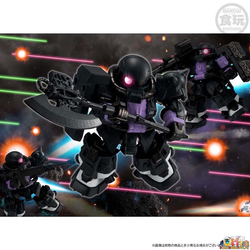 Bandai MOBILITY JOINT GUNDAM BLACK TRI-STARS ZAKU II HIGH MOBILITY TYPE 3 Pieces Set W/o Gum