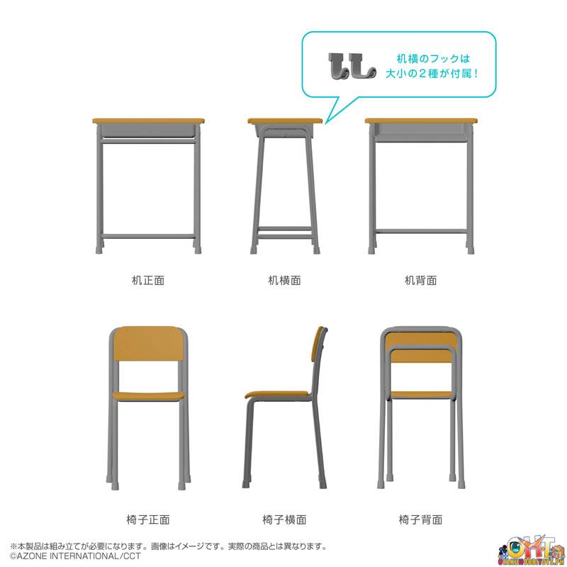 Azone AzoPla Series 1/6 School Desk and Chair Plastic Model Kit