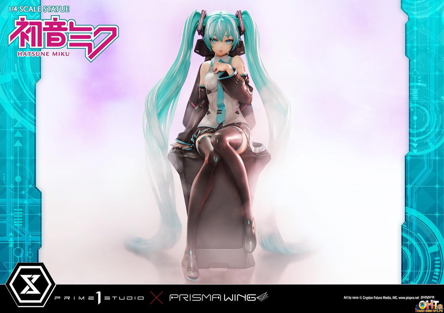 PRISMA WING Piapro Characters 1/4 Hatsune Miku "Art by neco" Scale Statue Bonus Version PWPCL-07S