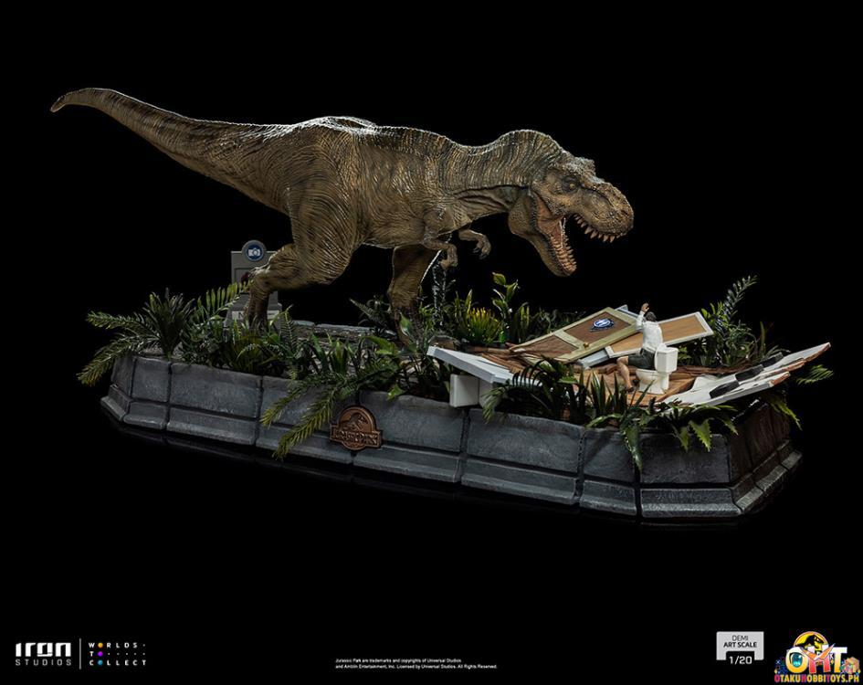 Iron Studios Jurassic Park 1/20 Rex and Donald Gennaro Demi Art Scale