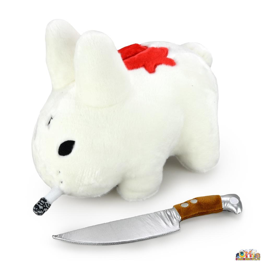 kidrobot Backstab Smorkin Labbit 14" Plush by Frank Kozik - White Edition