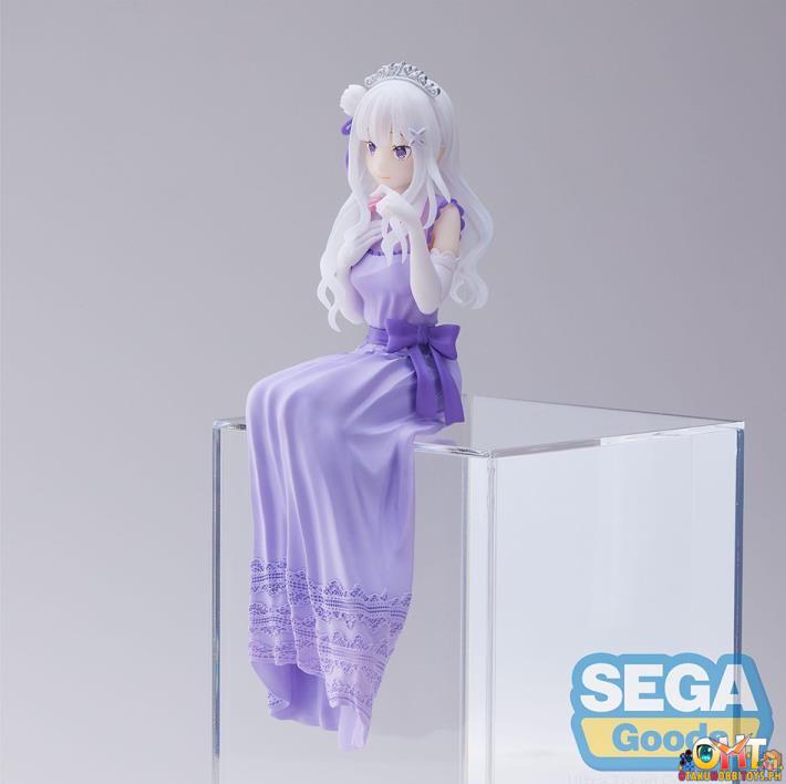Sega Re:Zero Starting Life in Another World SPM Premium Perching Figure Emilia Dressed Up Party Ver.