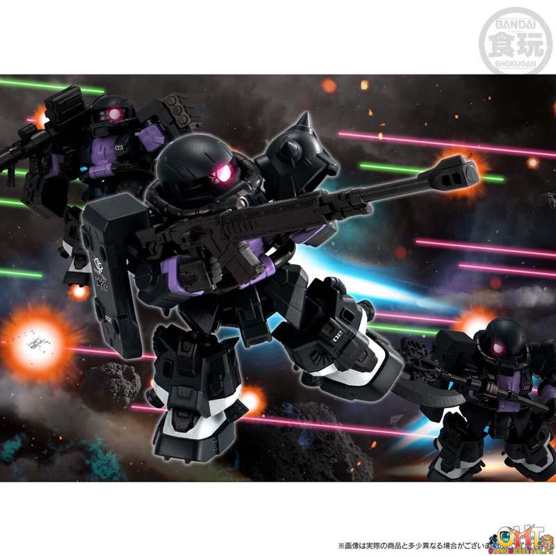 Bandai MOBILITY JOINT GUNDAM BLACK TRI-STARS ZAKU II HIGH MOBILITY TYPE 3 Pieces Set W/o Gum
