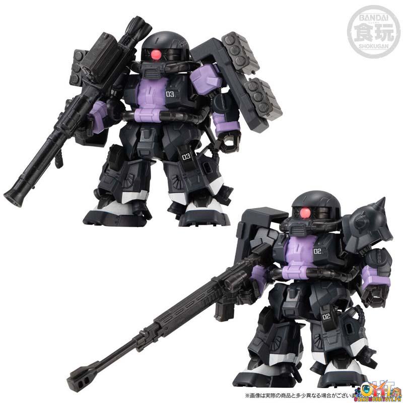 Bandai MOBILITY JOINT GUNDAM BLACK TRI-STARS ZAKU II HIGH MOBILITY TYPE 3 Pieces Set W/o Gum